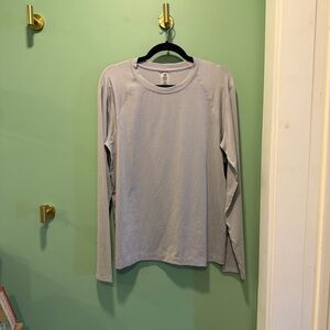 Mono B Light Gray Long Sleeve Top